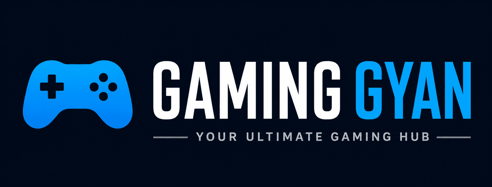Gaming Gyan logo featuring a blue gaming controller icon and bold text representing a gaming news, reviews, and guides website.